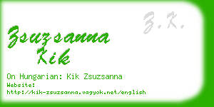 zsuzsanna kik business card